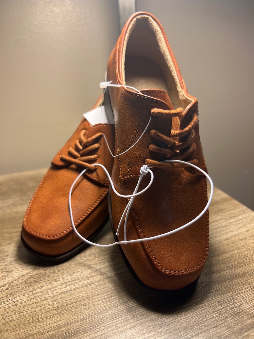 Reaction Kenneth Cole Boys' Lace-Up Dress Shoes in Cognac